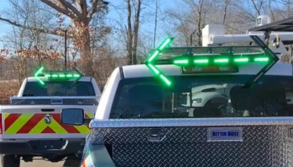 Work truck dual accessory configuration mounted using ACARI drill-free system — no holes drilled